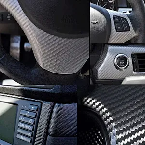 Car decor vinyl for car body 4D carbon fiber wrap film motor vehicle stickers
