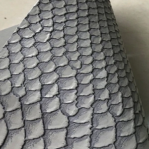 PVC Python skin leather imitation cotton backing with snake skin for  women handbag
