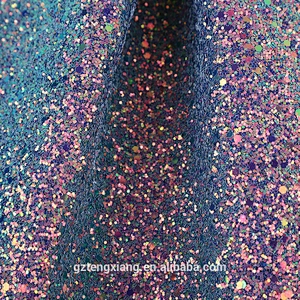 Shining Artificial materials rainbow pu leather Glittering holographic pu leather