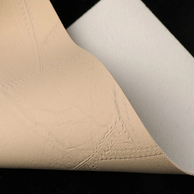 Pvc leather  with Colored Imitation Cotton Backing for women handbag