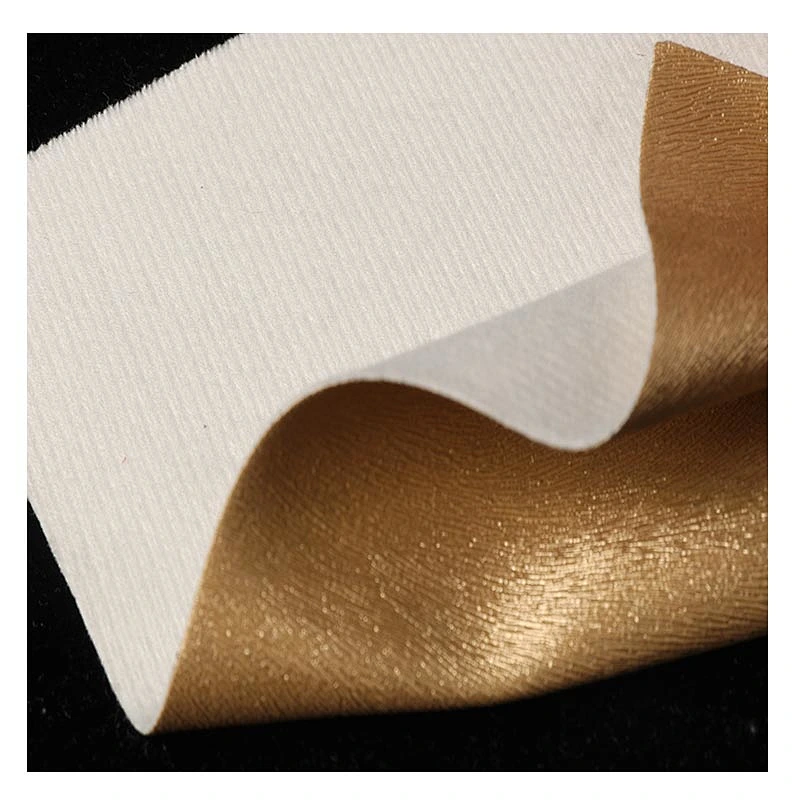 Mouse embossed PVC sofas leather material with metallic color and shining surface with colored imitation