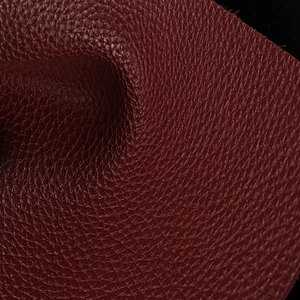 lychee pattern pvc leather with suede backing use for ladies handbags shoulder bags