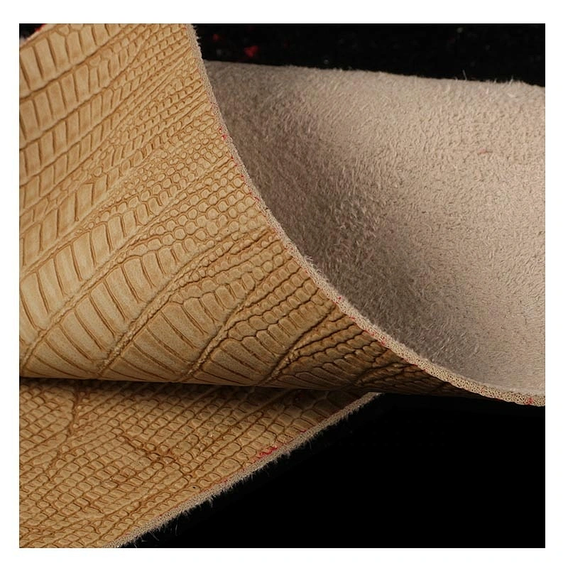 Pvc Genuine leather Lizard Grain for handbags Luxury real lizard skin bags leather Suede fabric