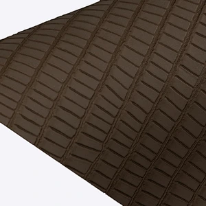 PVC Lizard skin leather with brushing fabric for lizard emboss handbags material