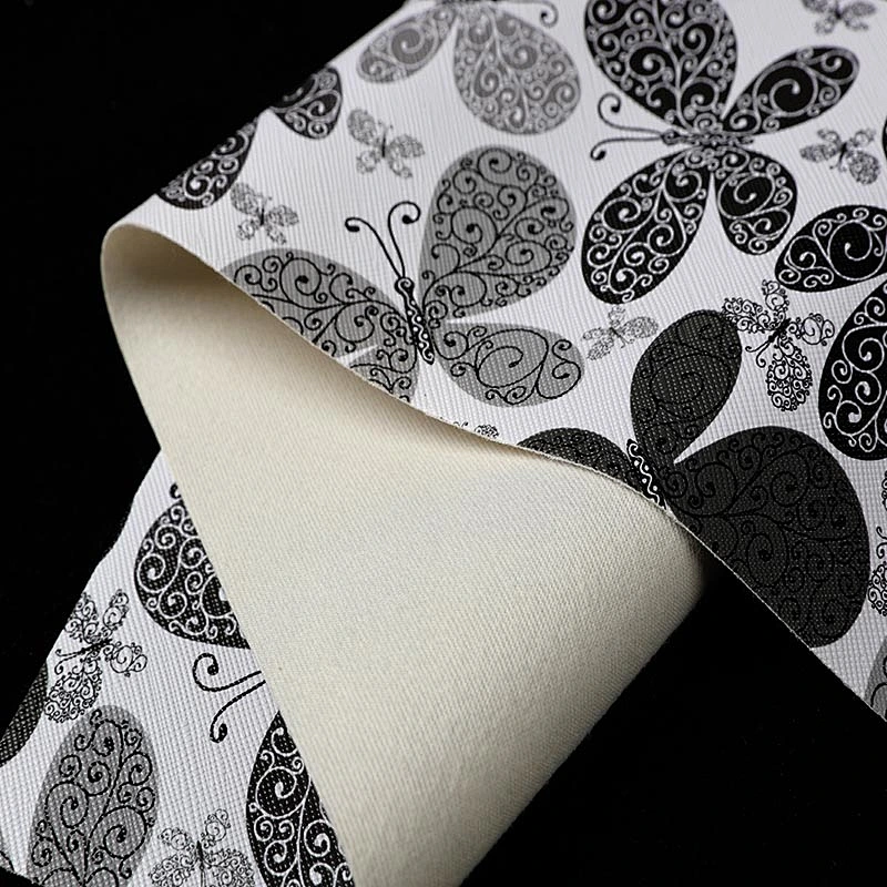pvc leather for ladies handbags with flowers embossed pattern
