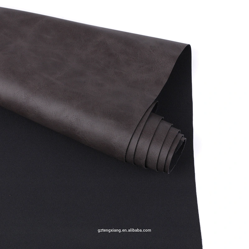 pu leather for shoes High quality china supplier pu leather for making shoes pu suede leather