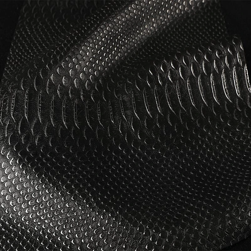 Hot sell snake skin PVC leather with like real snake skin emboss for women handbag