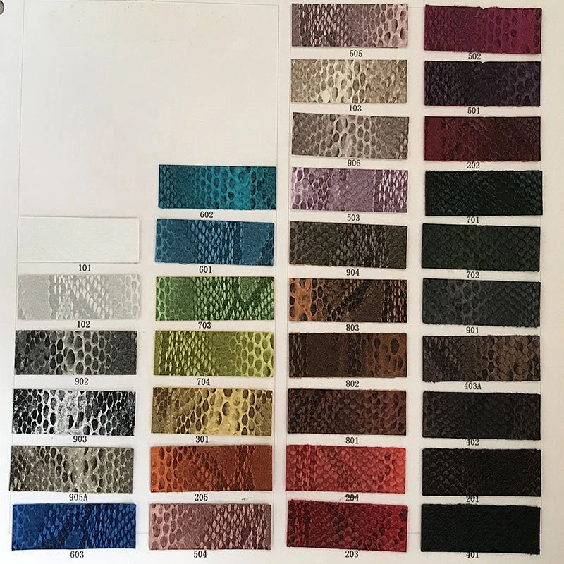 Excellent PU leather surface with animals grain design for handbag  usage