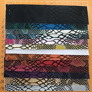 Pvc python grain leather for ladies handbags Pattern for Bags