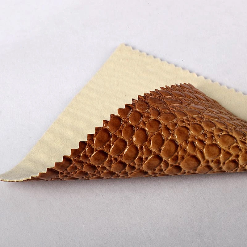 Pearl crocodile grain synthetic leather pvc quality synthetic leather wholesale for handbag