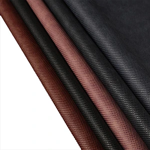 2019 PVC embossed leather handbag making material with brush backing