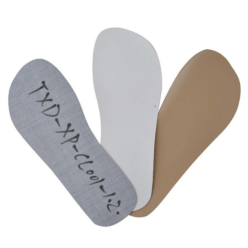 woven backing shoe insole material pvc leather for woman or man shoes
