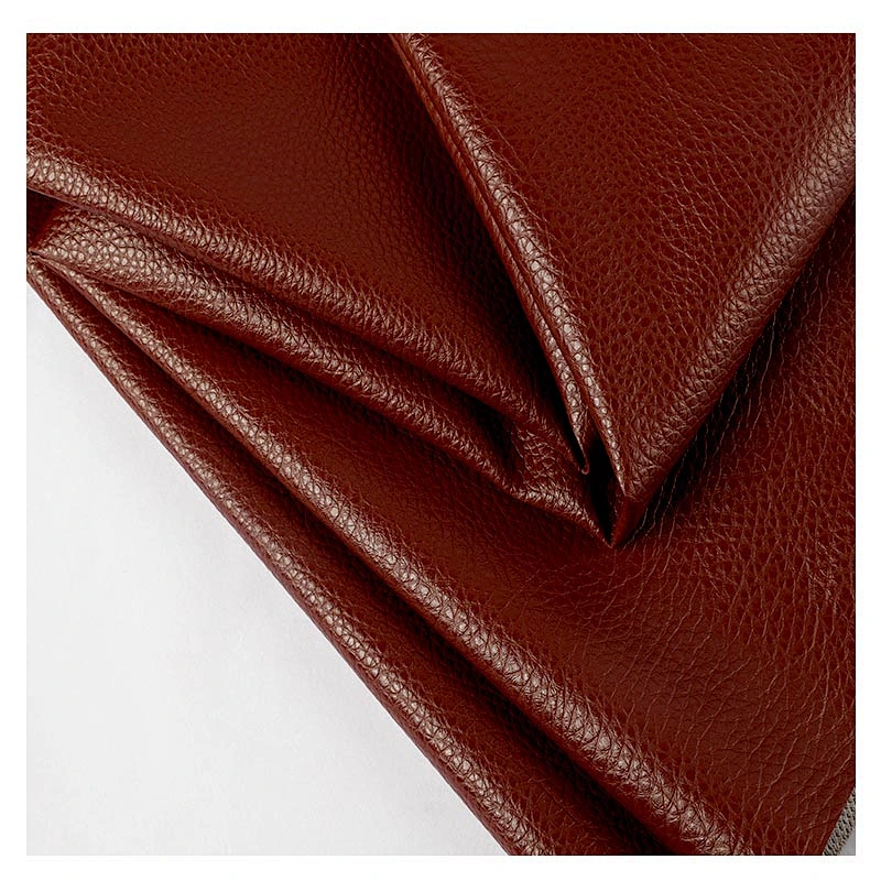 PVC Litchi leather fabric for sofa