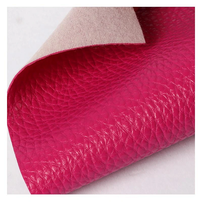 PVC synthetic leather with lychee embossed popular use for furniture