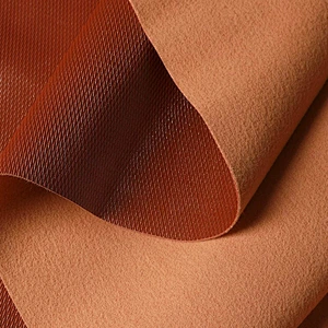 Weave embossed PU leather brushed leather for lady's handbag usage