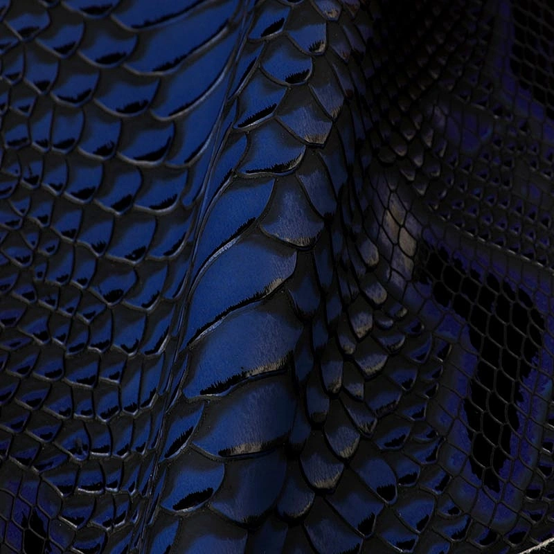 Pvc python grain leather for ladies handbags Pattern for Bags