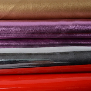 silver high glossy pu leather vinyl leatherette face mirror surface treatment China rexine