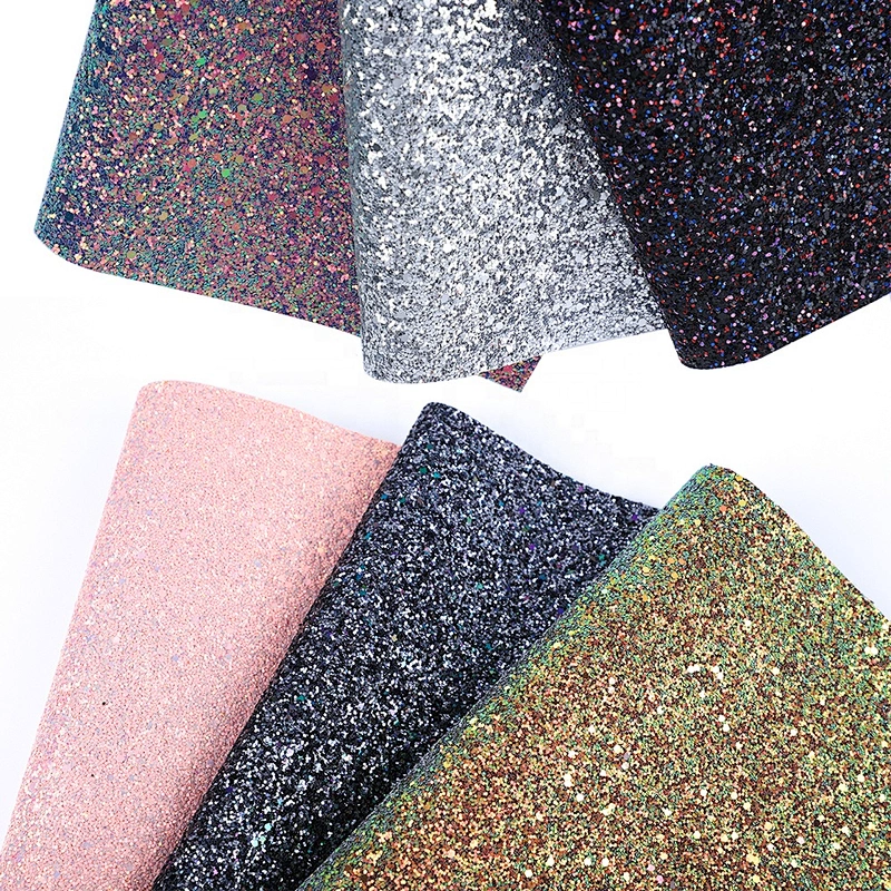 glitter leatherette of pu leather fabric for shoes lady shoe use