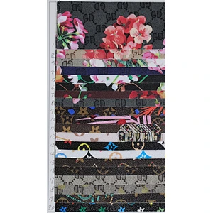 PVC embossed leather handbags making material with brush backing