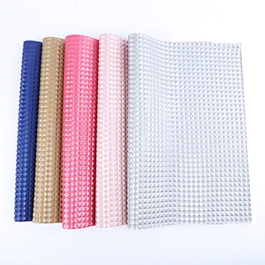 3D lattice pattern pvc faux leather for furniture leather upholstery