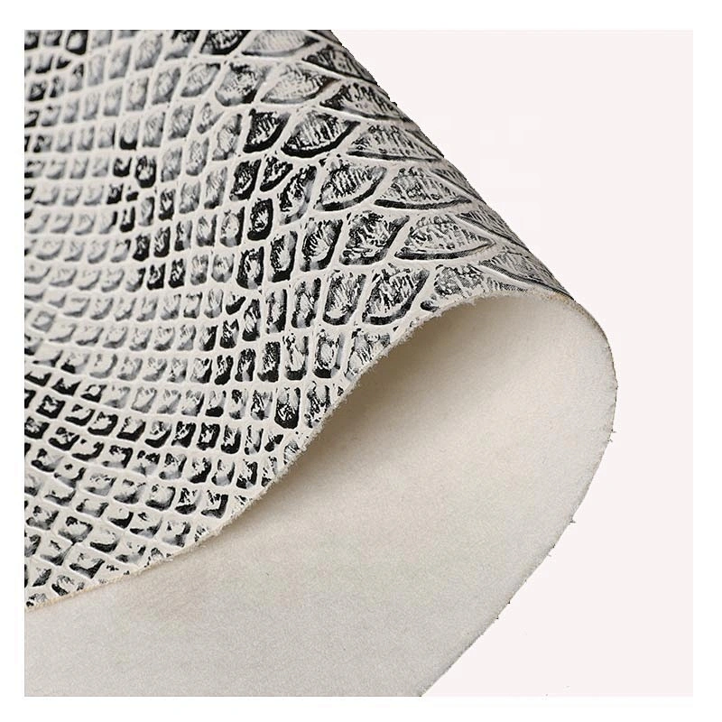 natural animal leather embossed PU leather for bag producing vegan pu leather