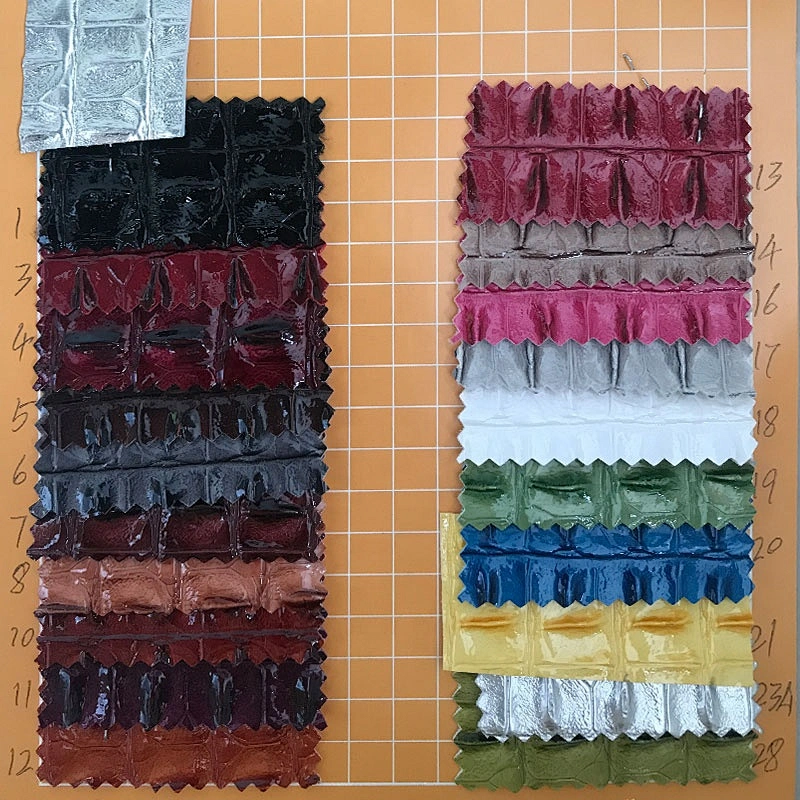 Pvc Crocodile leatherette for handbags Upholstery Leather with Crocodile emboss