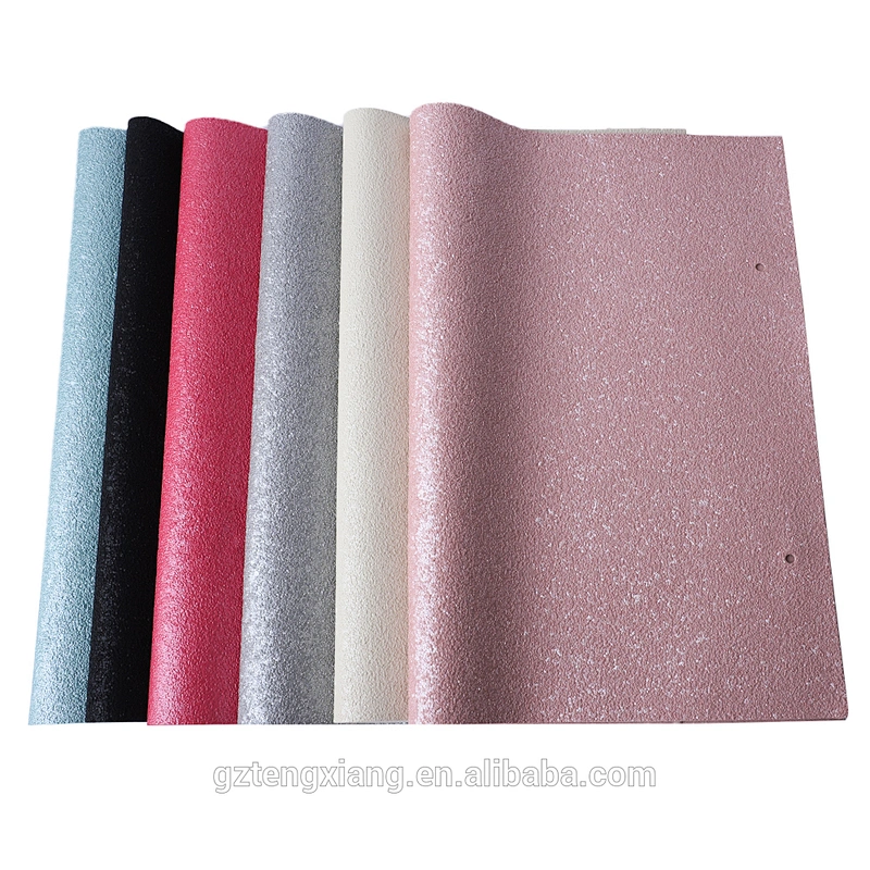 glitter leatherette pvc faux leather high quality pvc artificial leather