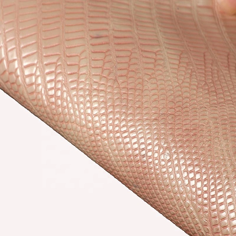 China factory wholesale synthetic pu leather for handbags with animal embossed