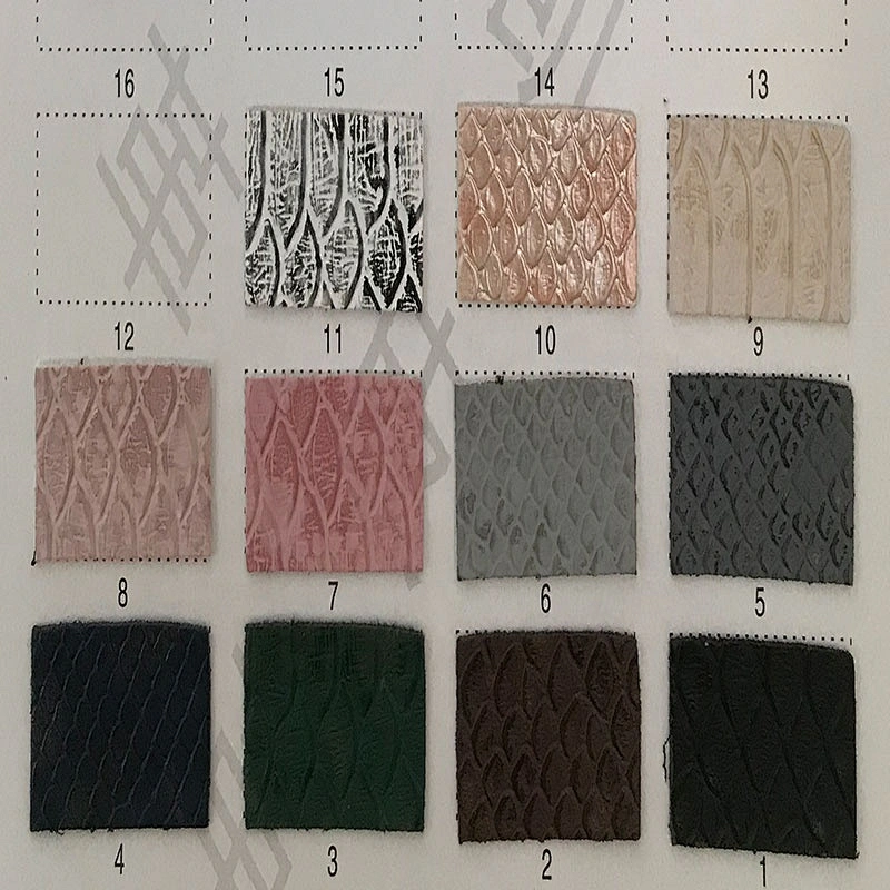 natural animal leather embossed PU leather for bag producing vegan leather