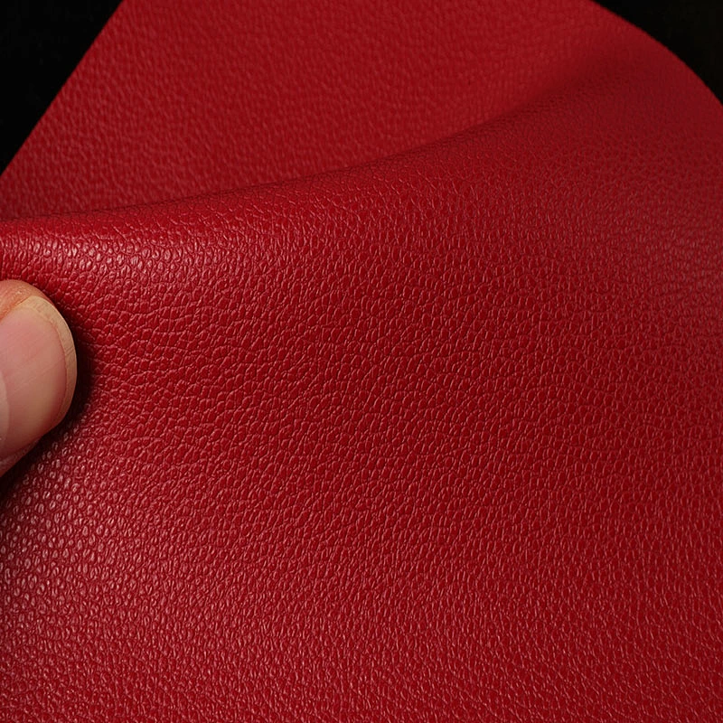 pvc leather imitation cotton backing women handbag leather