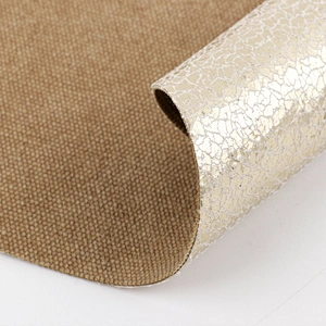 bronzing roll imitation leather for shoe fabric shining polyester fabric
