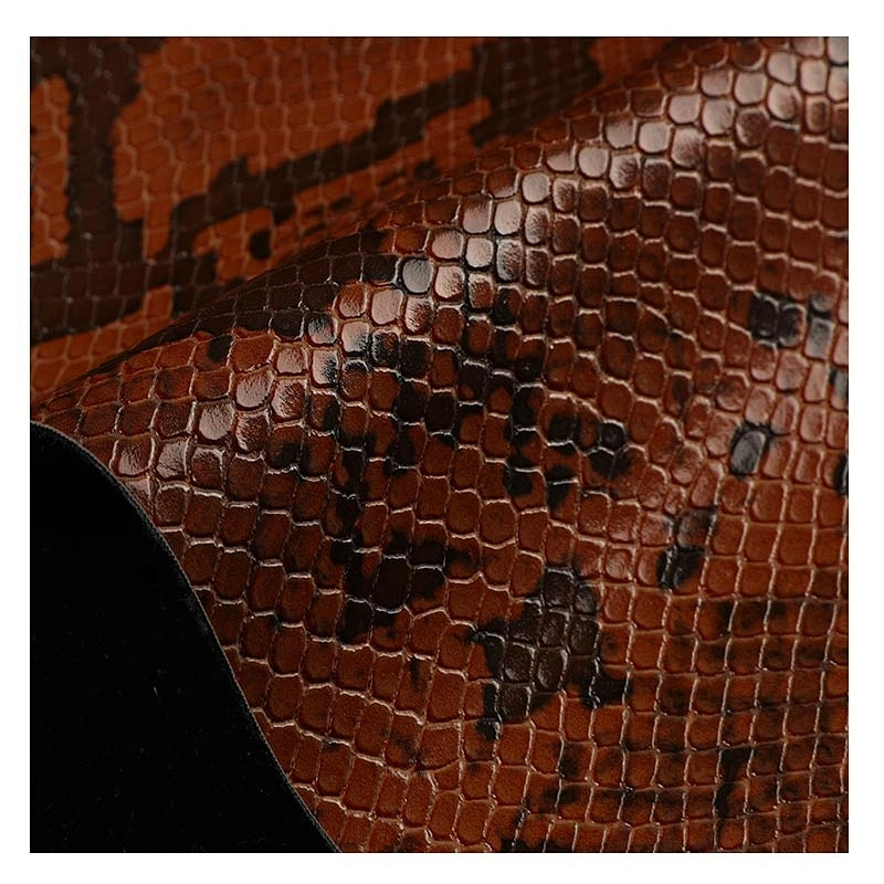 pu artificial handbags leather with animal emboss for bags