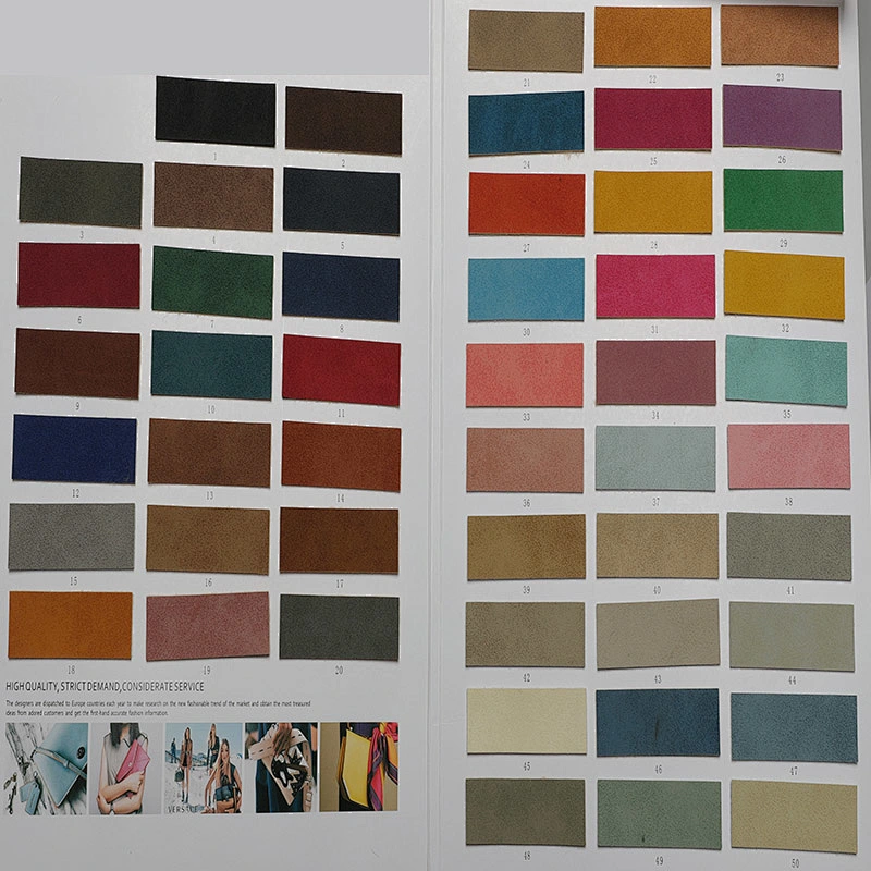 PVC leather with yangbuck design leatherette types for handbag usage price meter artificial leather for bags