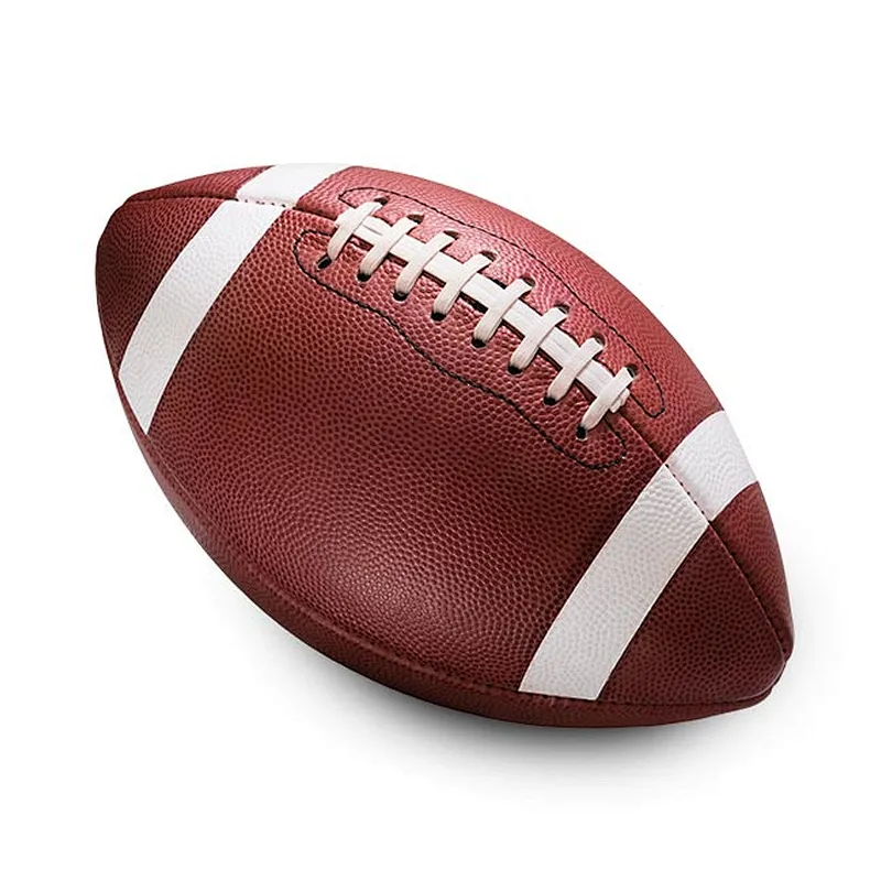 custom american football leather material faux synthetic leather sports football production