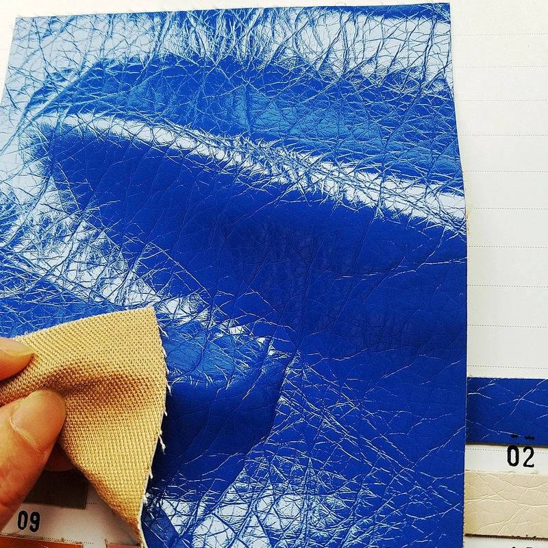pu garment leather for clothing 4 way stretch mirror leather for jacket skirt spandex backing