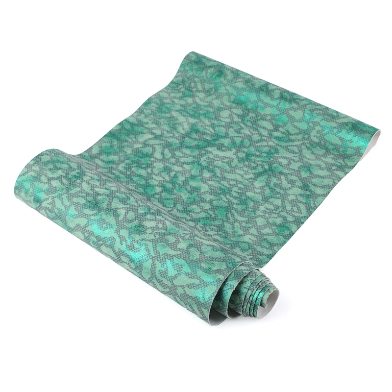 pu leather vinyl leatherette print treatment rexine shoe leather manufacture in China