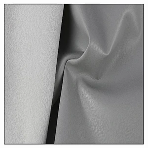 sheep emboss pvc leather for car with brush backing