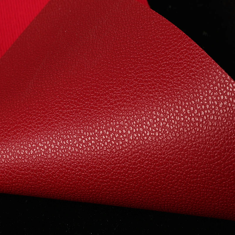 pvc leather imitation cotton backing women handbag leather
