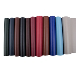 Litchi grain leather for car pvc faux leather  with knitted backing
