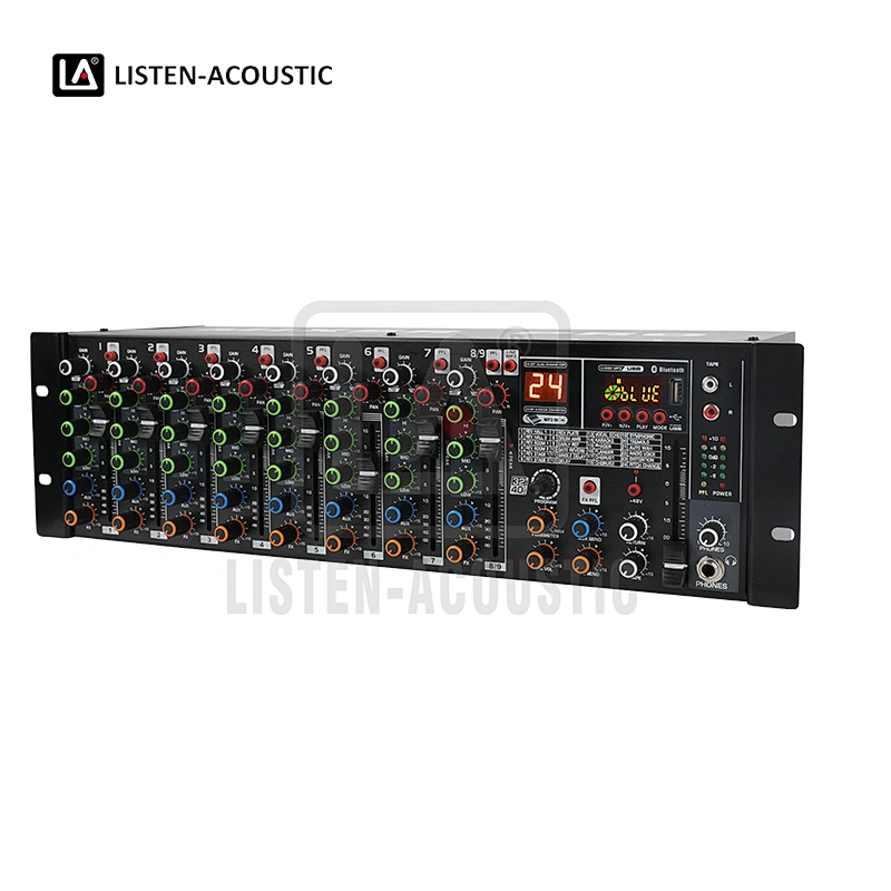 9CH 2U Wireless Rackmount Mixer with Bluetooth