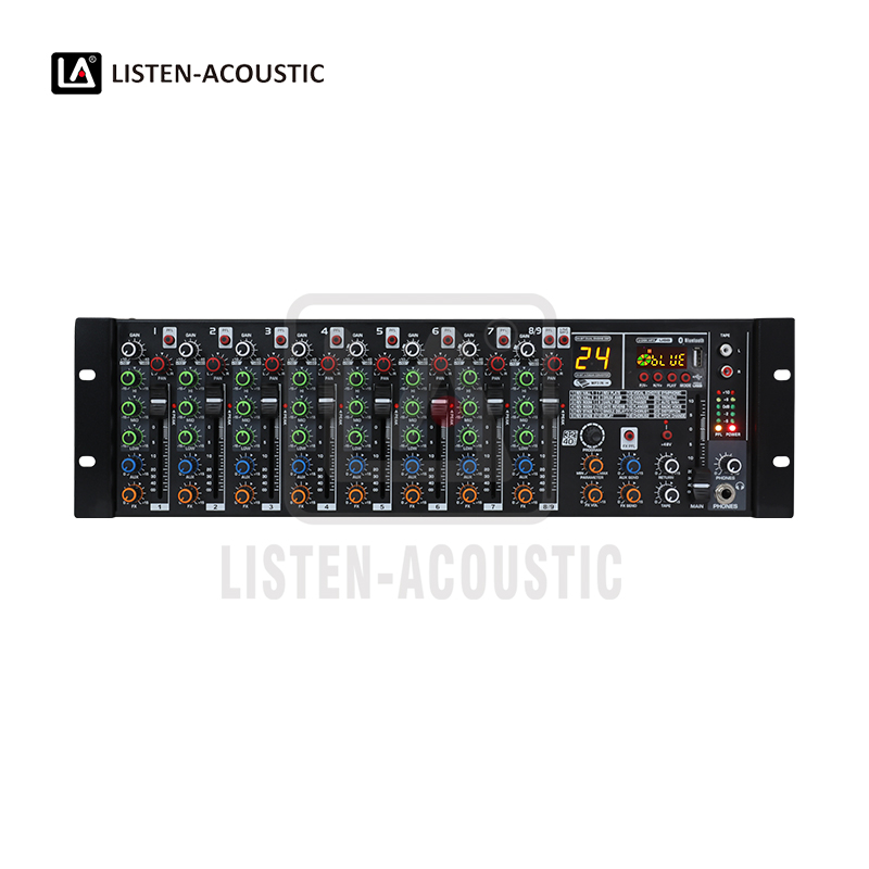 9CH 2U Wireless Rackmount Mixer with Bluetooth