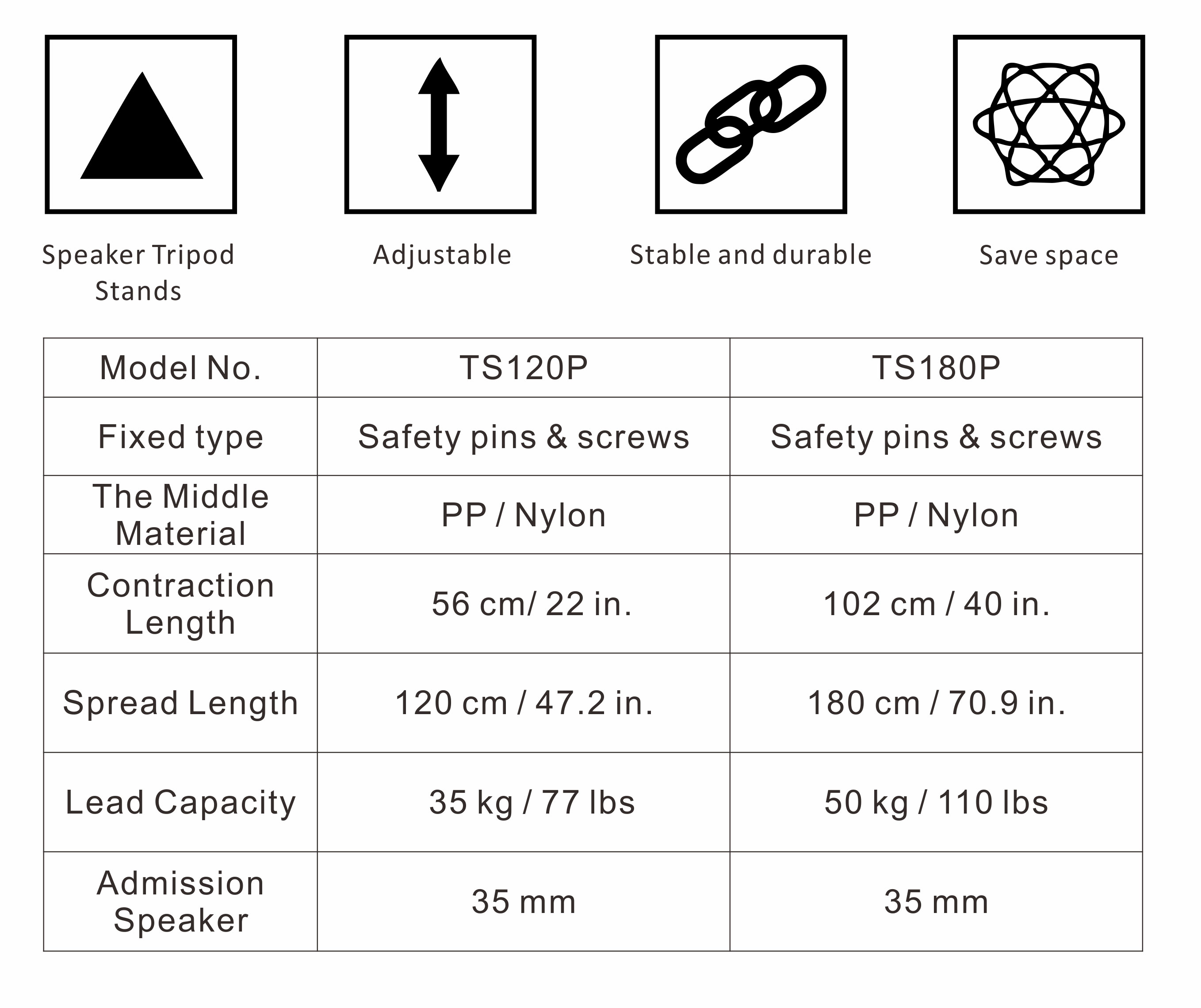 Tripod Stand for Audio Speakers, studio monitor stand, universal speaker stand, Accessories, Speaker Stands