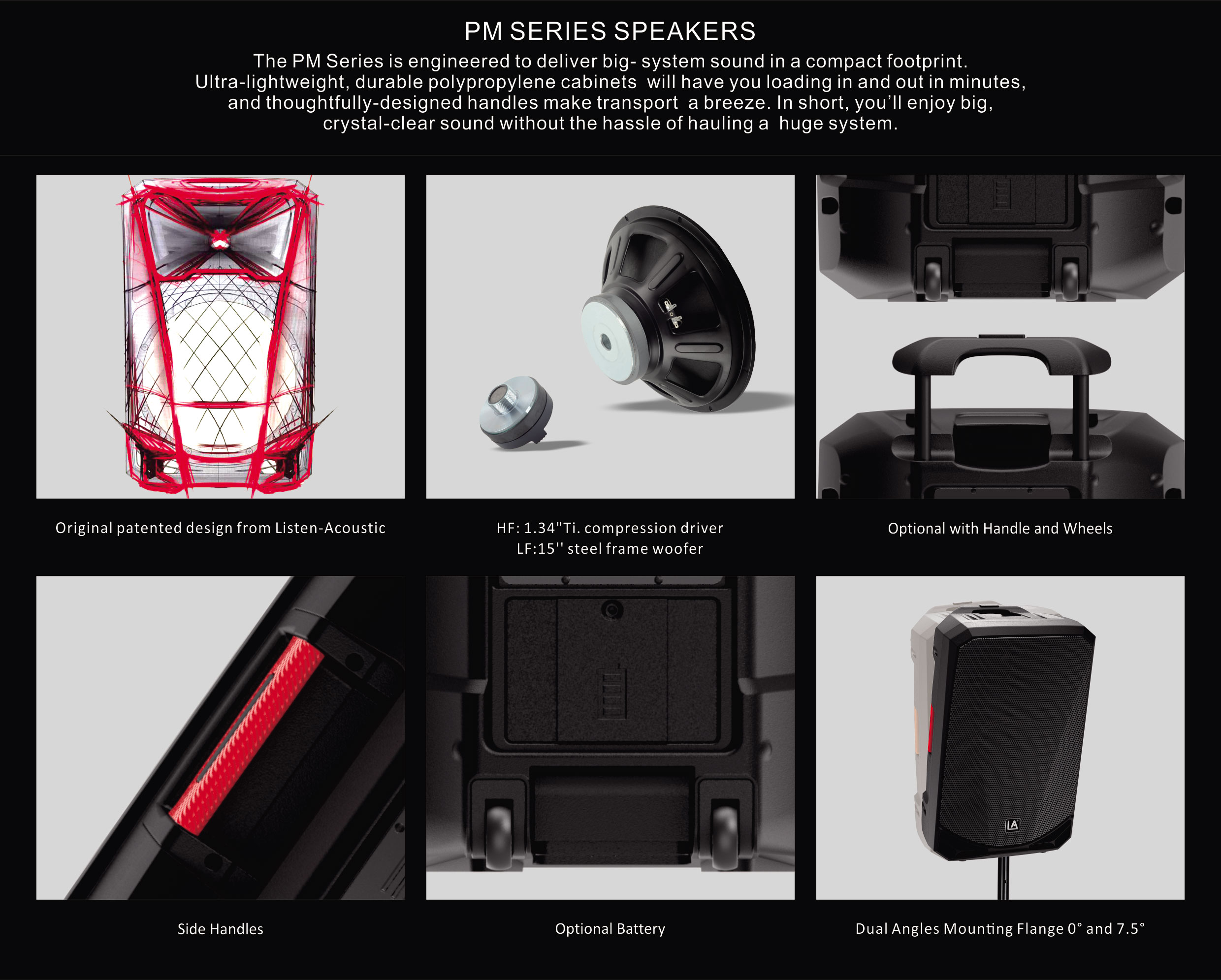 speaker, computer speakers, pc speakers, dj speakers, 15inch ABS Molded PA Speakers, PM Series, Full Range Speaker PM Series