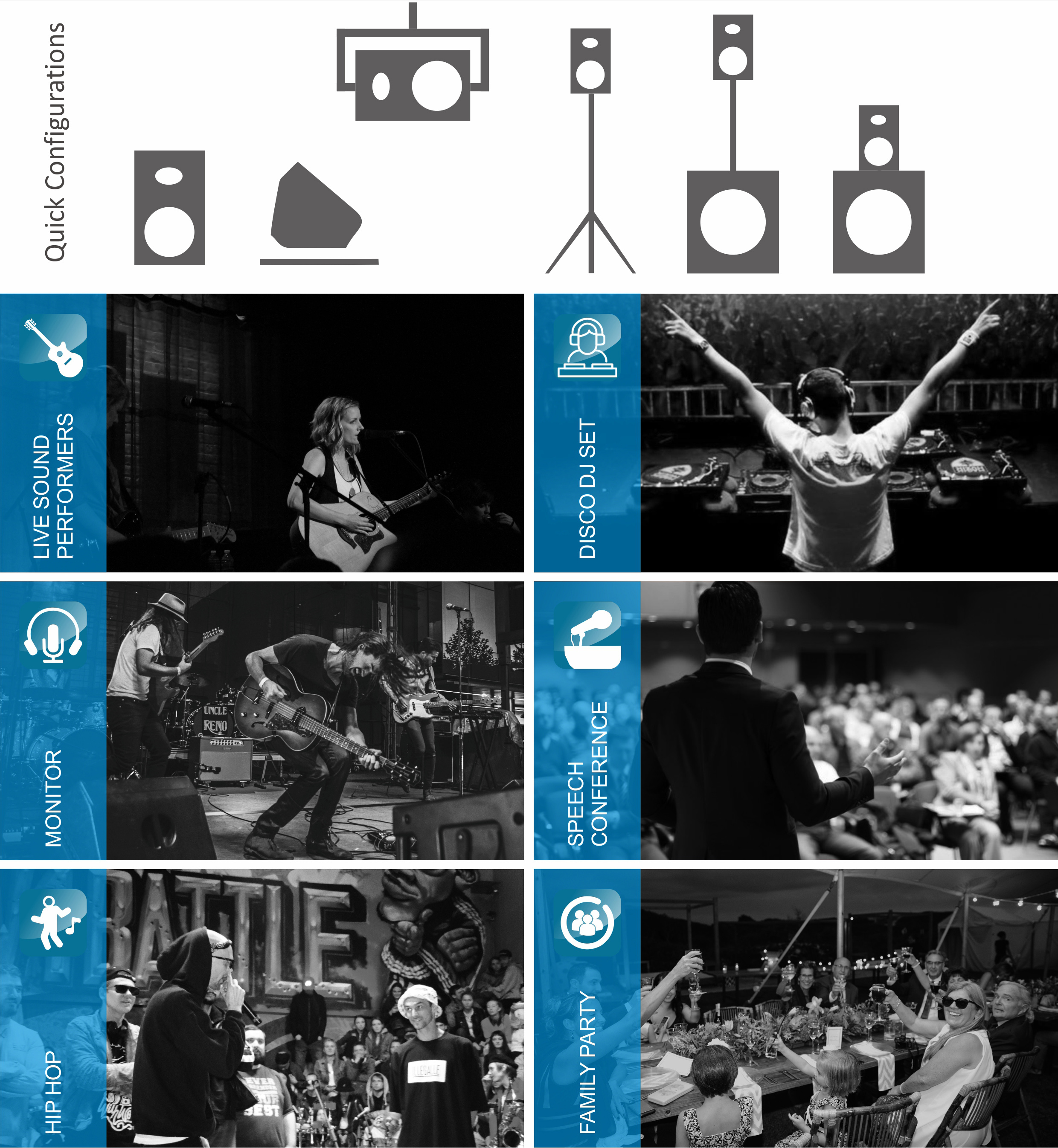 Powered & Passive PA Speakers, dj equipment, PA Speaker, ABS Molded PA Speakers, PY 15A Speaker with Class AB Mono amplifier
