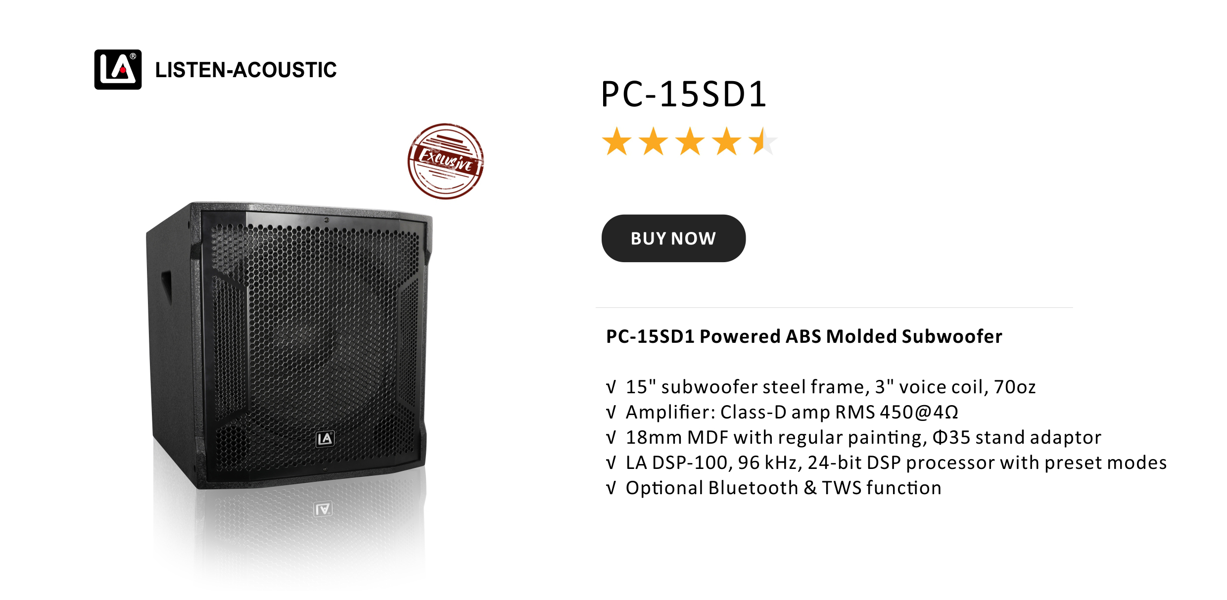 bass, Powered subwoofer, subwoofer box, Professional speakers, Wood Speaker