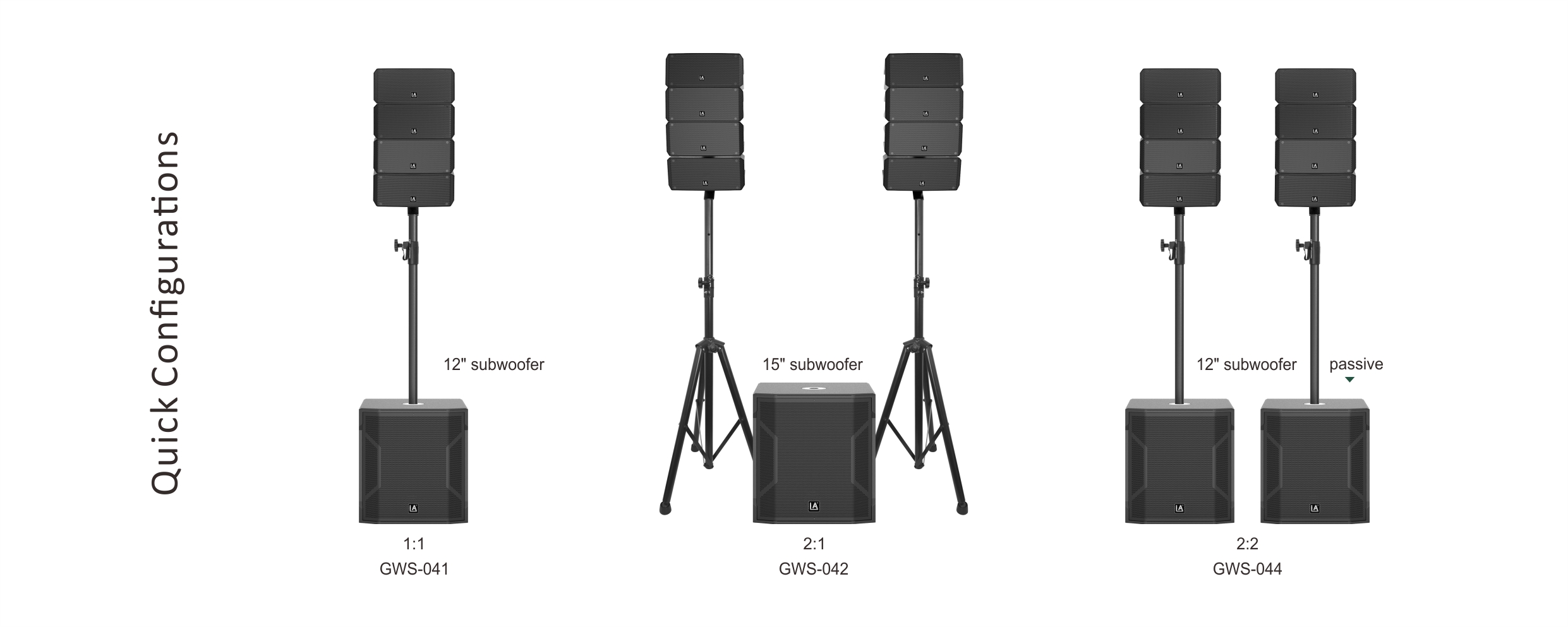 compact line array systems, compact line array system, array compact, Line Array GWS-042, Line Array GWS Series