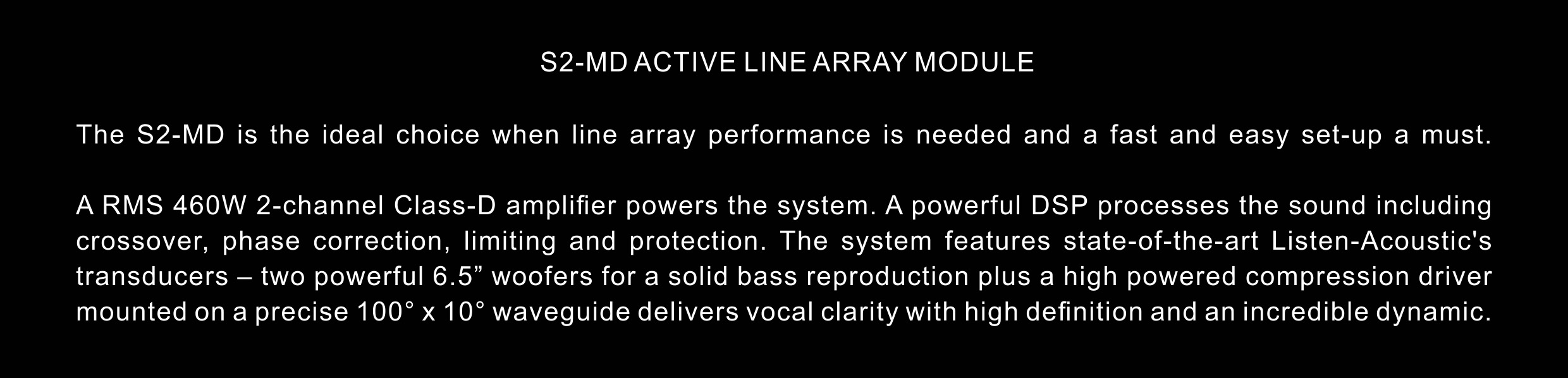 Active Speakers, active line array loudspeaker, active line array, active line array speaker, s2 md active line array module