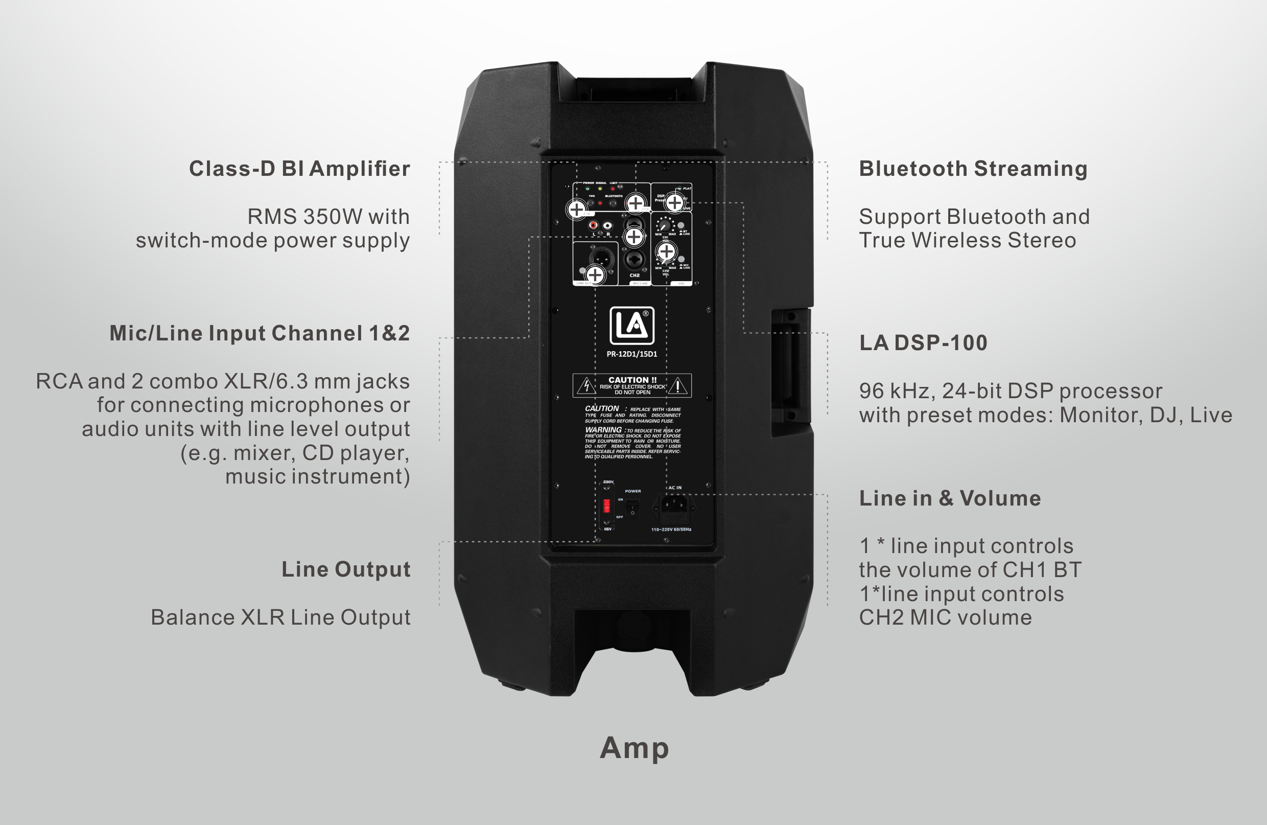 pa speaker, portable pa system, portable sound system, ABS Molded PA Speakers, Full Range Speaker