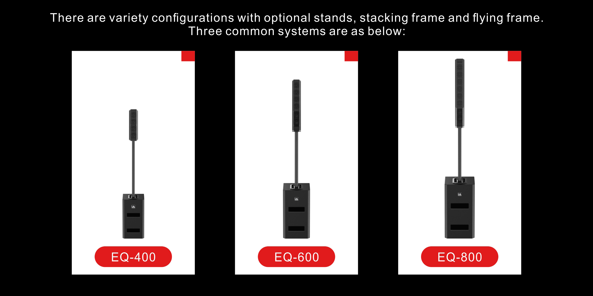 bluetooth speakers, speaker, portable pa system, column array speakers, dj speakers, column array pa system, Combination Systems EQ Series, Column Speakers EQ-800 Series