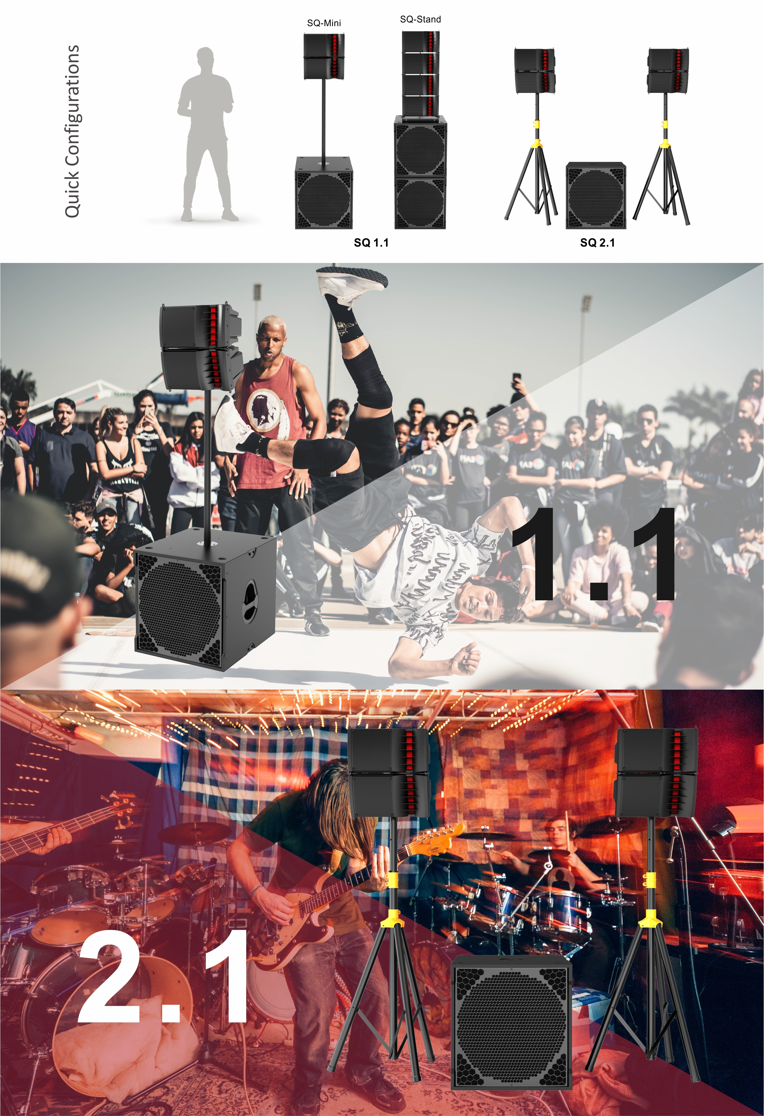 SQ 1.1 Series Active Line Array System, active line array system, line array active system, active line array China, active line array loudspeaker